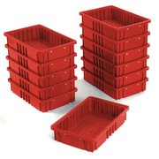 QUANTUM Divider Box, Red, Polypropylene, 16-1/2 in L DG92035RD